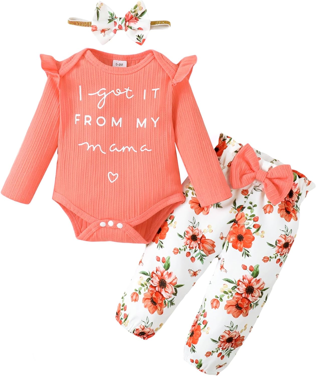 251025031842061_1 Newborn Baby Girl Clothes Infant Outifts Long Sleeve Romper Floral Pant Set Fall Winter Baby Girl Clothes - Image 1